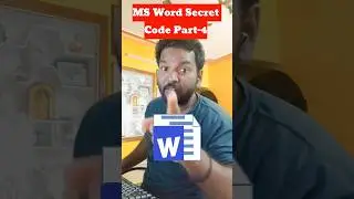Microsoft Word Secret Code தெரியுமா!Part-4  #shorts #msoffice #msword