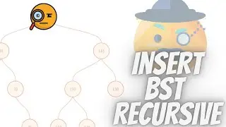 Binary search tree insertion | Inserting a node in a binary search tree | Recursive | JavaScript