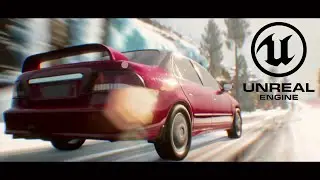 Car Driving Mini Cinematic Scene Made in Unreal Engine 5