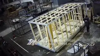Производство блок контейнера на заводе ЗМК   7 часов за 4 мин