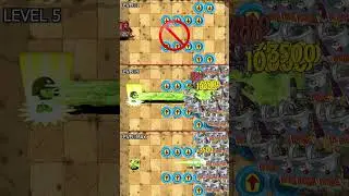 Fifty Peashooters with Plant food vs 100 Sunday Edition Zombies - PvZ 2 #shorts