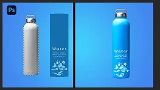 How to Create a Water Bottle Mockup in Adobe Photoshop | Step-by-Step Tutorial #photoshop