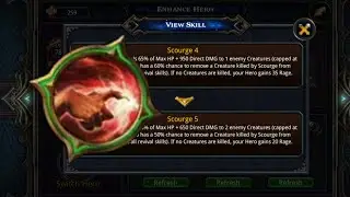 Upgrading Scourge to lvl 4 | Deck Heroes