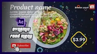 4K Dynamic Food Menu | After Effect Tutorial - 100% Free Download Template (#022)