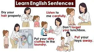 50+ Daily Life English Sentences for Kids 🏠 | Basic English Speaking Practice | Learn English Easily
