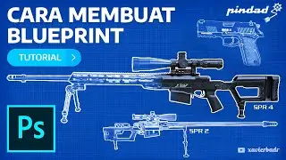 quick way to create blueprint - Photoshop