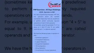 29/30 : Operators in PHP #operators #php #trending #tech