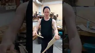 Hide glue seam is stronger than the grains of wood planks. #viking #shield