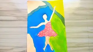 How to Paint a Dancing girl | step by step satisfying #shorts