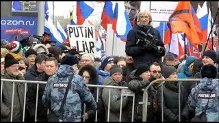 Шествие, марш памяти Бориса Немцова в Москве. 24.02 2019.
