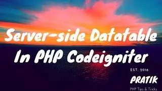 Serverside Datatable In PHP 🏓Codeigniter 😉
