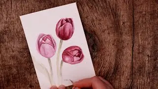 Tulips - Gouache Timelapse