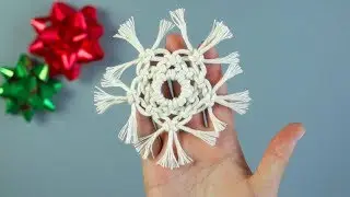 12 Days of Christmas! Day 1: DIY Classic Macrame Snowflake Ornament