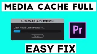 Media cache full in Premiere Pro. Easy Fix