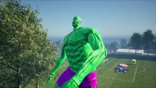 Full Colossal Titan captain America and HULK