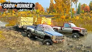 SNOWRUNNNER FIRST IMPRESSIONS! (MUDDYING, HEAVY HAULING, TRUCK CUSTOMIZATION!)