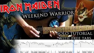 Iron Maiden - Weekend Warrior Dave Murray solo lesson (with tablatures and backing tracks)