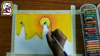 How to draw Ram Temple ayodhya, oil pastel drawing/ श्री राम व श्री राम मंदिर अयोध्या ।