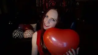 Blowing Up Balloons With My Mouth for Valentine's Day + Balloon Tapping & Deflating |  Balloon ASMR