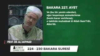 Tefsir Dersleri (Bakara Suresi 224 - 230 Ayetler)