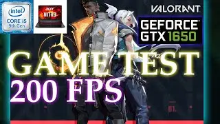 VALORANT GAME TEST ACER NITRO 5 GEFORCE GTX 1650 8GB RAM 512 SSD