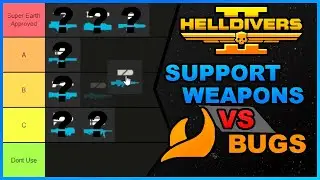 Helldivers 2 Bugs Support Weapon Tier List (VS Terminids)