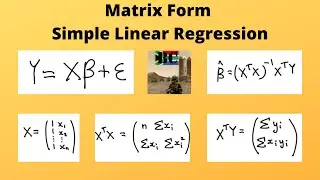 Matrix Form Simple Linear Regression