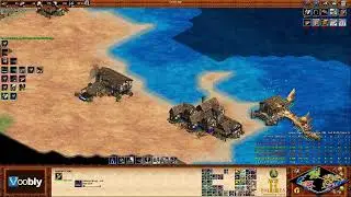 Voobly AOE2 1.6: Nomad, 4 vs 4 team game