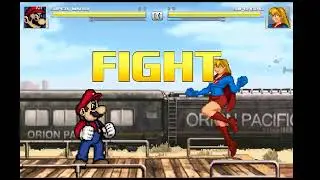 Mugen 1.0 Grudge Match#3 - Super Mario(Me) vs SuperGirl (3rd Try)