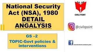 National security Act 1980 for Upsc, Ssc and other competitive exams