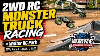 2WD RC Monster Truck Racing at Walter RC Park - April 11, 2026 Race 1