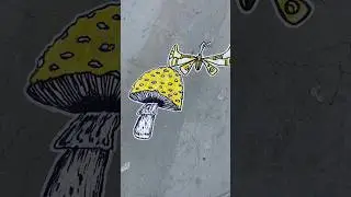 Yellow amanita mushroom