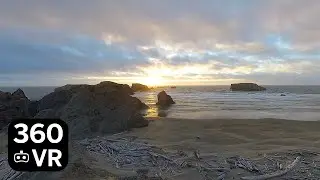 360 8K - Sunset at Coquille Point, Bandon Oregon