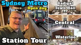 Sydney Metro City Station Tour. Sydenham, Waterloo, Central, Gadigal Town Hall￼