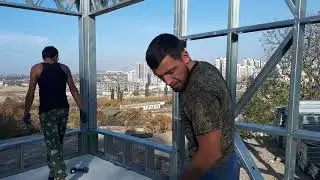 Монтаж каркасного дома из ЛСТК ЗА 11 ДНЕЙ