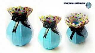 Ideas Making Vase For Decoration Kids' Room || White Cement Craft Ideas || DIY Vases