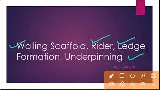 Walling Scaffold, Rider, Ledge formation, underpinning in sinking shaft | Part-6 | By Suman Sir