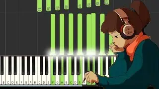 Learn EASY 2 chord Lofi Hip Hop type progression! [Synthesia] (Piano tutorial)
