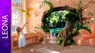 LEONA: Wonders of Photoshop - Dreams of the jungle (Speed ART collage)