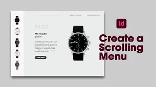 Create interactive menu buttons in a scrolling frame in Adobe InDesign