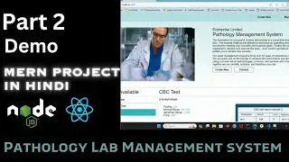 Pathology Lab Management System | Part 02  Demo | MERN Project | React project for beginners