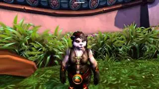 Cute female pandaren laugh