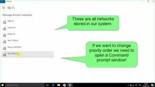 How to change priority of wireless networks in Windows 10