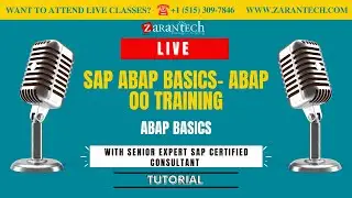 LIVE | ABAP Basics | SAP ABAP Basics - ABAP OO Training | ZaranTech