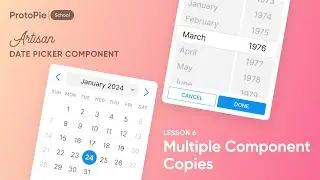 Rapid Prototyping Kit | #6 Date Picker ProtoPie Tutorial - Multiple Component Copies