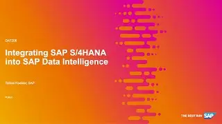 Integrating SAP S/4HANA into SAP Data Intelligence | SAP TechEd in 2020