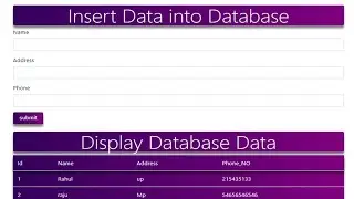 simple PHP curd operation using mysql ajax