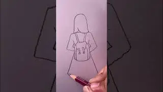 How to draw a school girl 