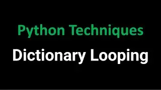 Dictionary Looping Techniques in Python