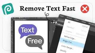 How to remove text from image in Photopea